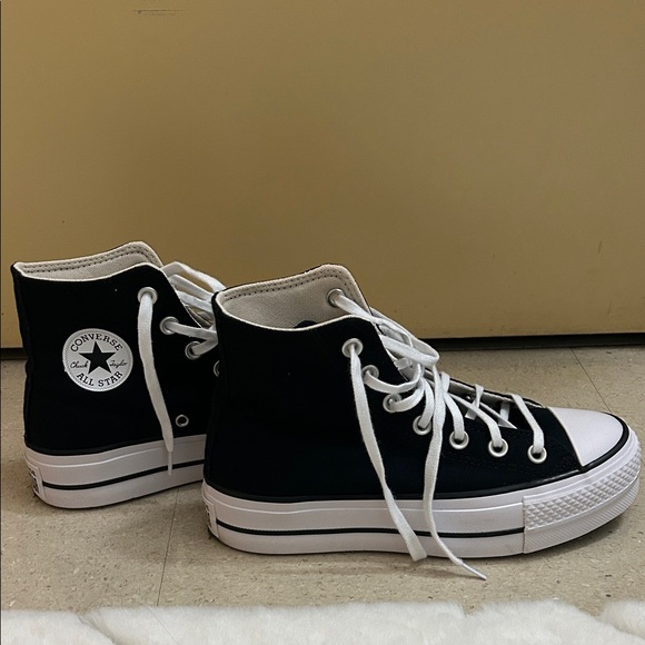 Converse Shoes - Converse Women's Black and White High-Top Sneakers